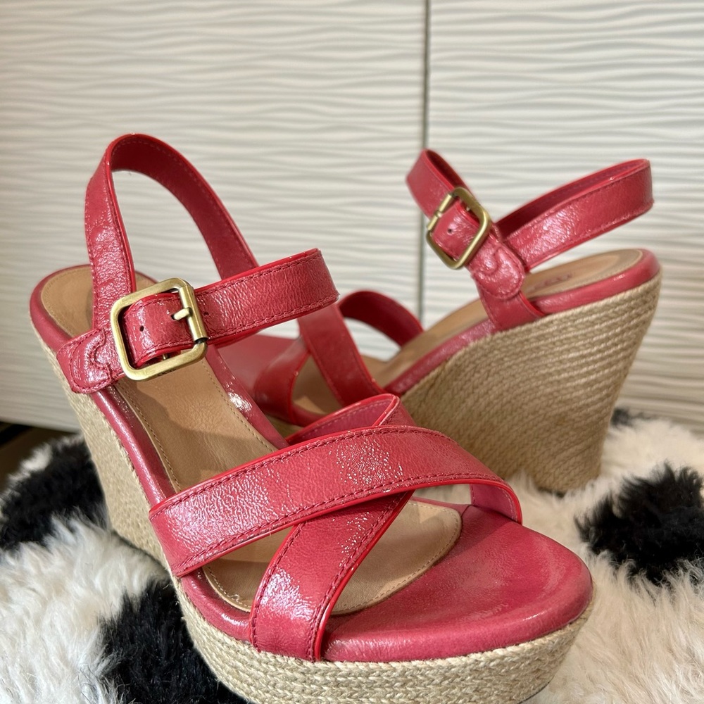 Pink UGG platform heels